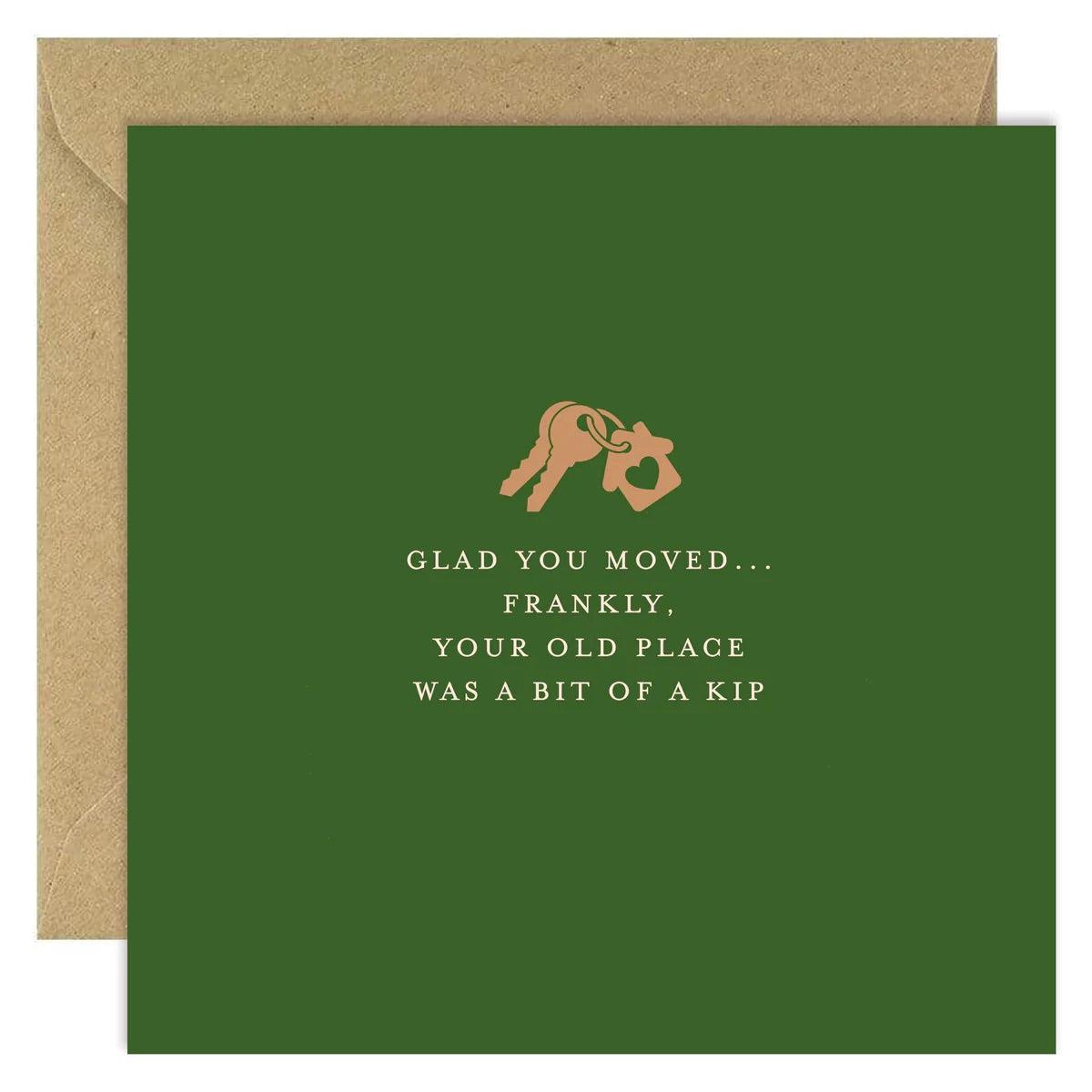 Bold Bunny “Glad You Moved” Greeting Card-Breda's Gift Shop