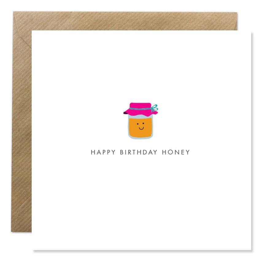 Bold Bunny "Happy Birthday Honey” Greeting Card-Breda's Gift Shop