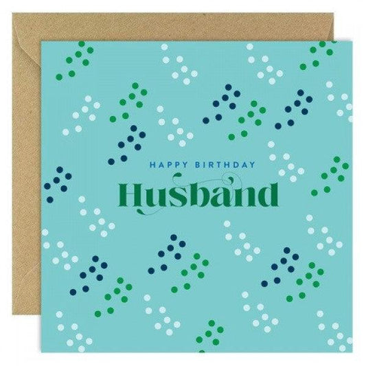 Bold Bunny "Happy Birthday Husband" Greeting Card-Breda's Gift Shop