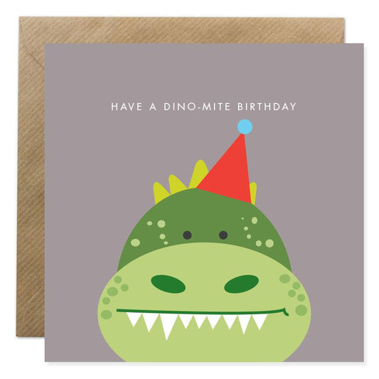 Bold Bunny "Have A Dino-Mite Birthday " Greeting Card-Breda's Gift Shop