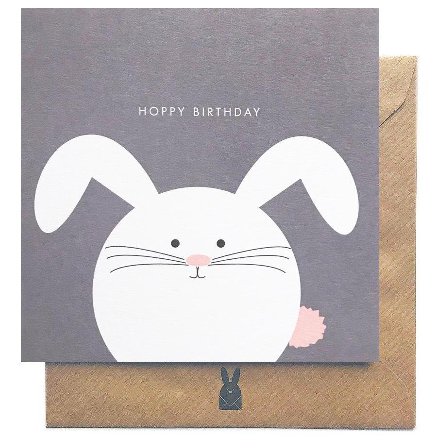 Bold Bunny "Hoppy Birthday" Greeting Card-Breda's Gift Shop