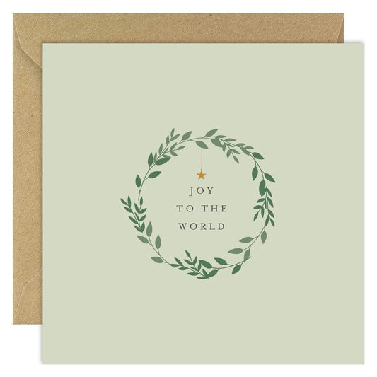 Bold Bunny ‘Joy To The World’ Christmas Greeting Card-Breda's Gift Shop
