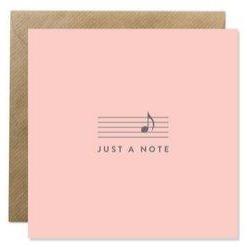 Bold Bunny "Just A Note" Greeting Card-Breda's Gift Shop
