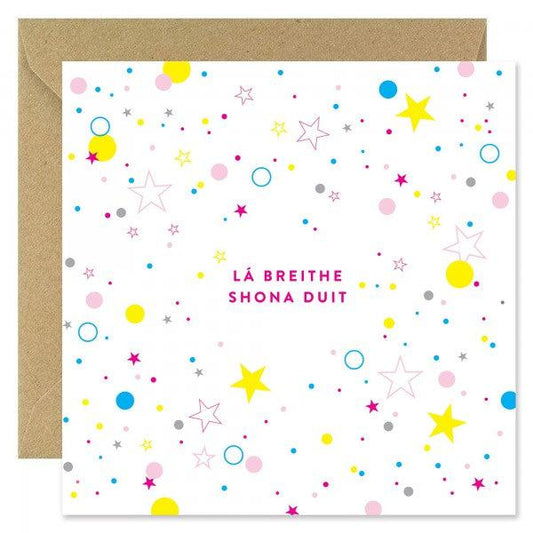 Bold Bunny “Lá Breithe Shona Duit” Greeting Card-Breda's Gift Shop