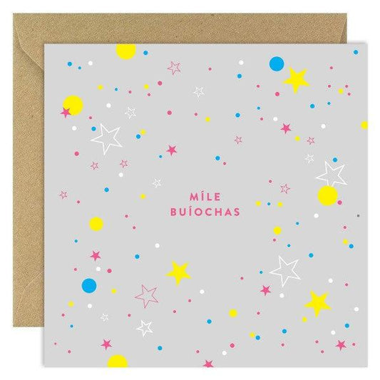 Bold Bunny ‘Míle Buíochas’ Greeting Card-Breda's Gift Shop