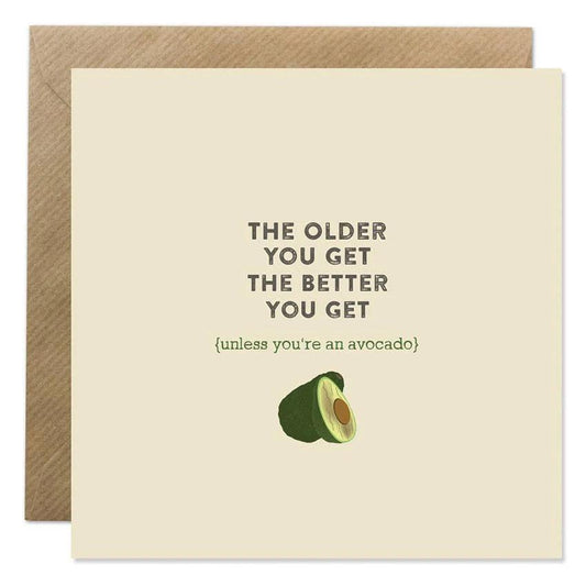 Bold Bunny "Older Avocado" Greeting Card-Breda's Gift Shop