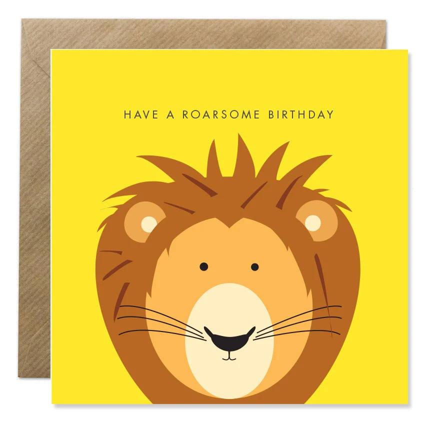 Bold Bunny “Roarsome Birthday” Greeting Card-Breda's Gift Shop