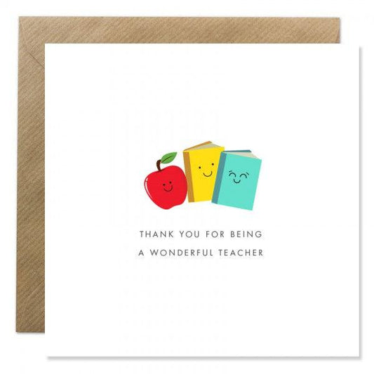 Bold Bunny ‘Thank You Teacher’ Greeting Card-Breda's Gift Shop