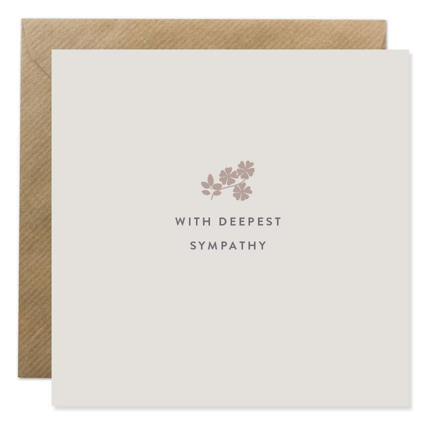 Bold Bunny "With Deepest Sympathy" Greeting Card-Breda's Gift Shop