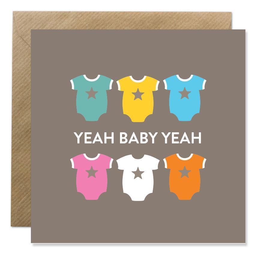 Bold Bunny "Yeah Baby Yeah" Greeting Card-Breda's Gift Shop