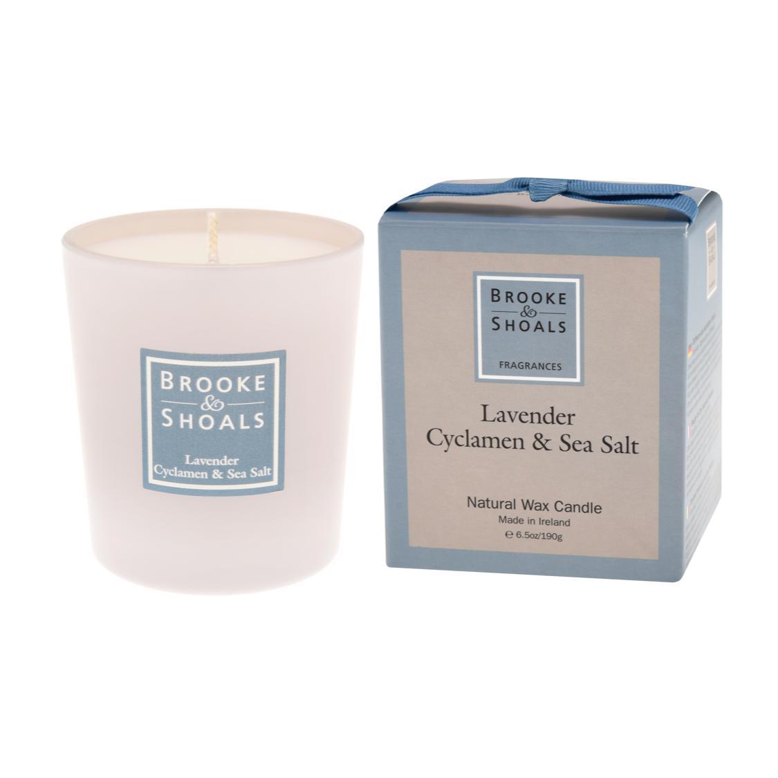 Brooke & Shoals Lavender, Cyclamen & Sea Salt Candle-Breda's Gift Shop