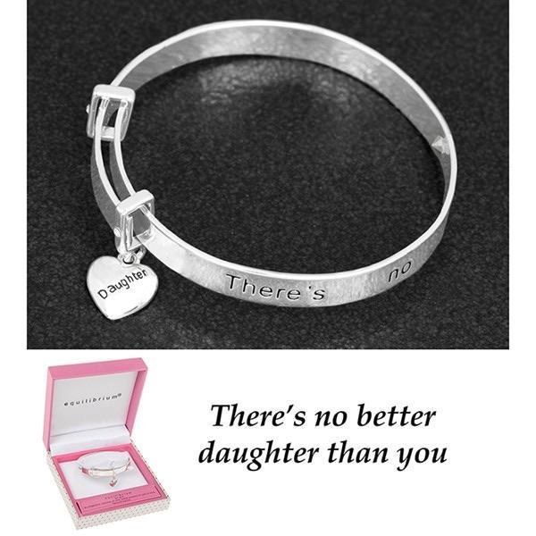 Equilibrium For Girls Silver Plated Bracelet “Daughter “-Breda's Gift Shop