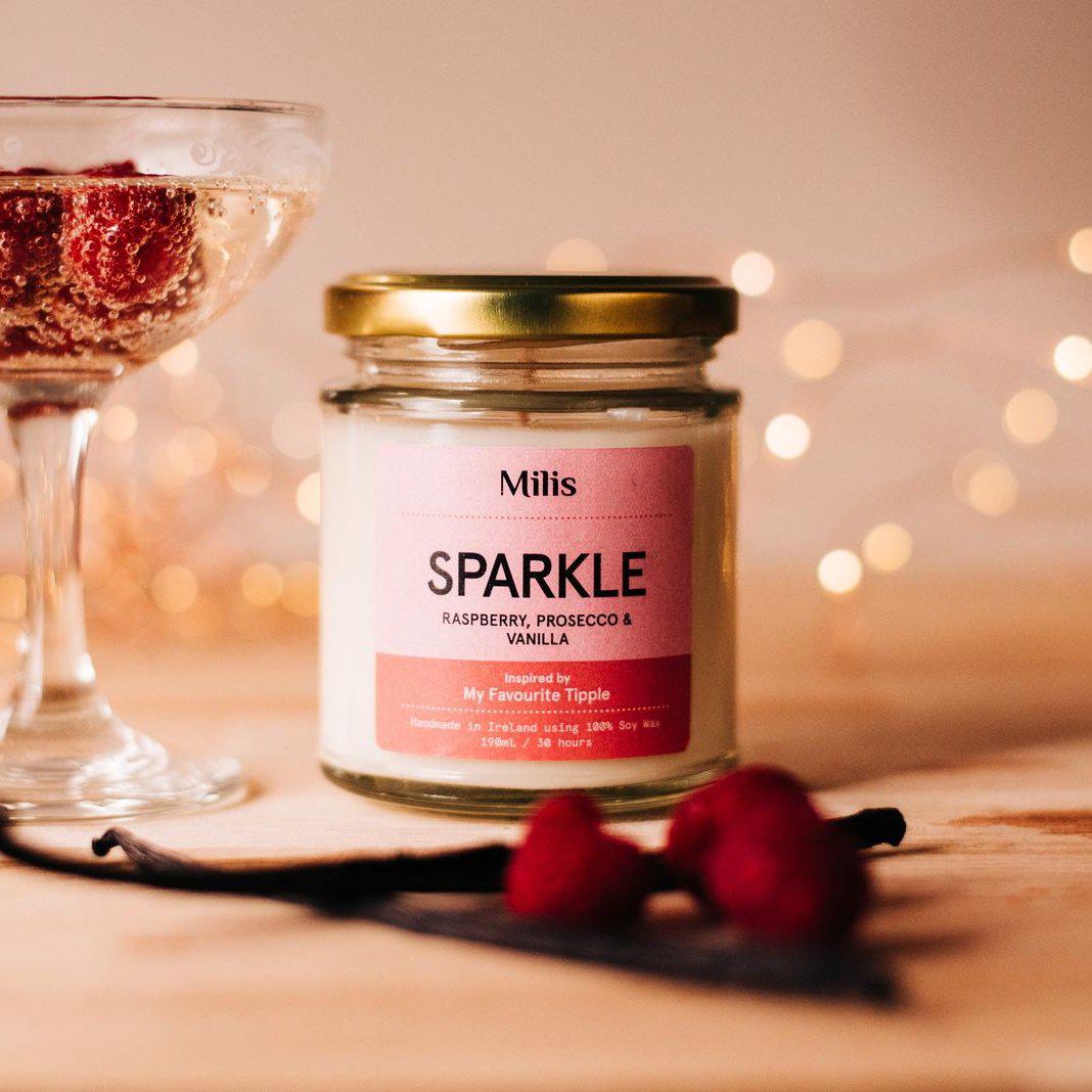 Milis Sparkle Candle-Breda's Gift Shop