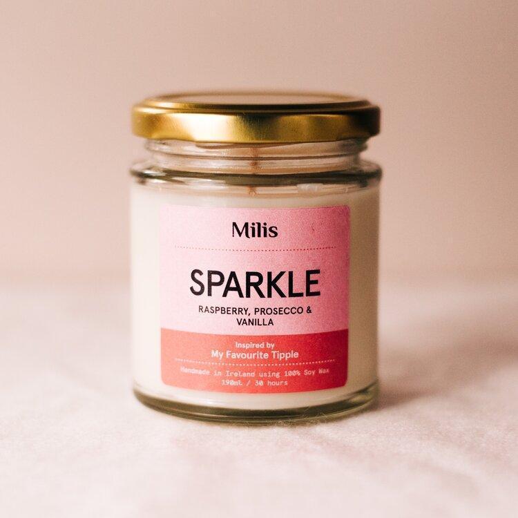 Milis Sparkle Candle-Breda's Gift Shop