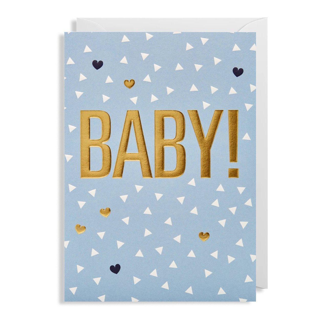 Postco "Baby!" Boy Greeting Card-Breda's Gift Shop