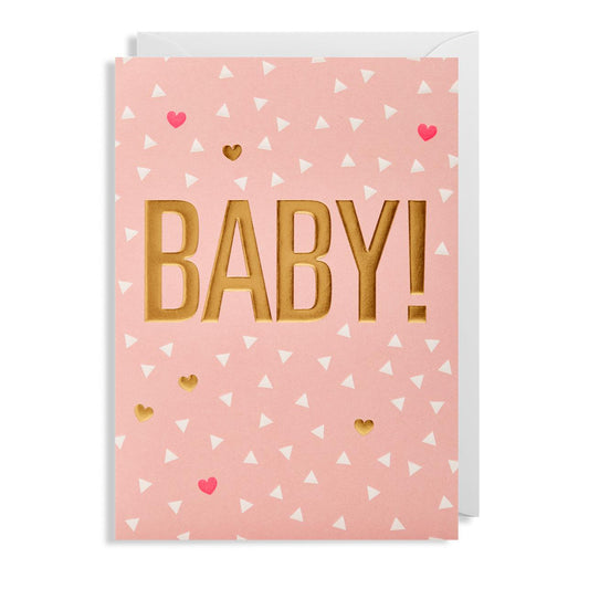 Postco "Baby!" Girl Greeting Card-Breda's Gift Shop