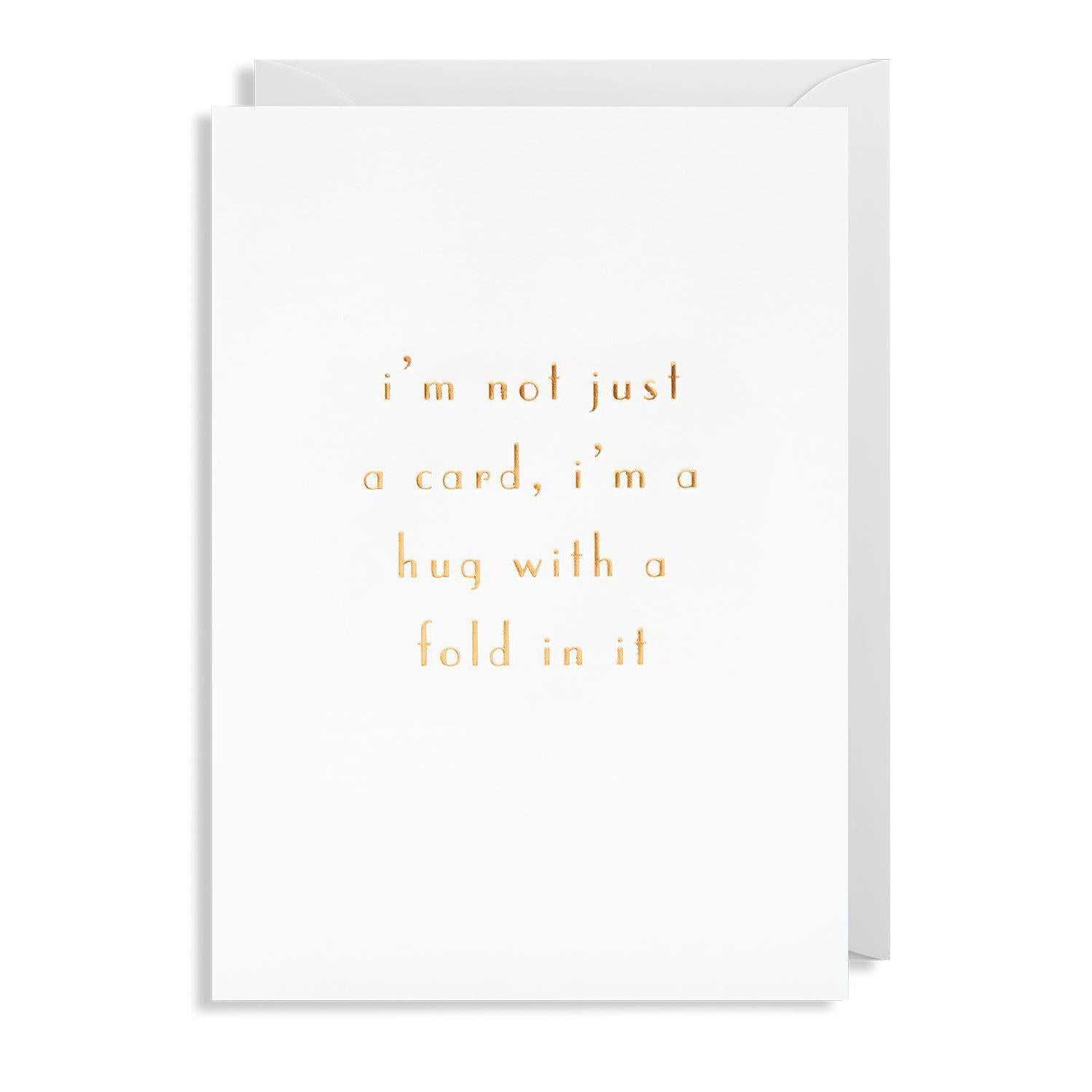 Postco "I'm A Hug With A Fold In It" Greeting Card-Breda's Gift Shop