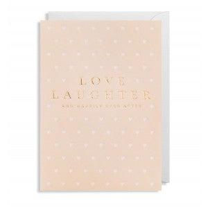 Postco “Love Laughter And Happily Ever After “ Greeting Card-Breda's Gift Shop