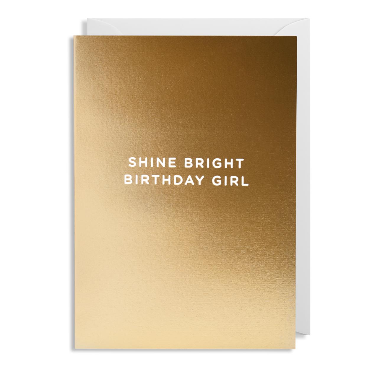 Postco "Shine Bright Birthday Girl" Greeting Card-Breda's Gift Shop
