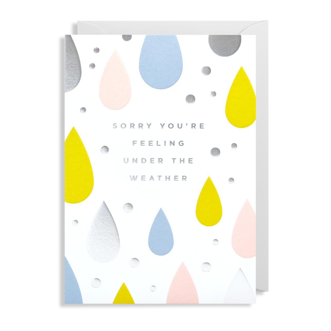 Postco "Sorry You’re Feeling Under The Weather" Greeting Card-Breda's Gift Shop