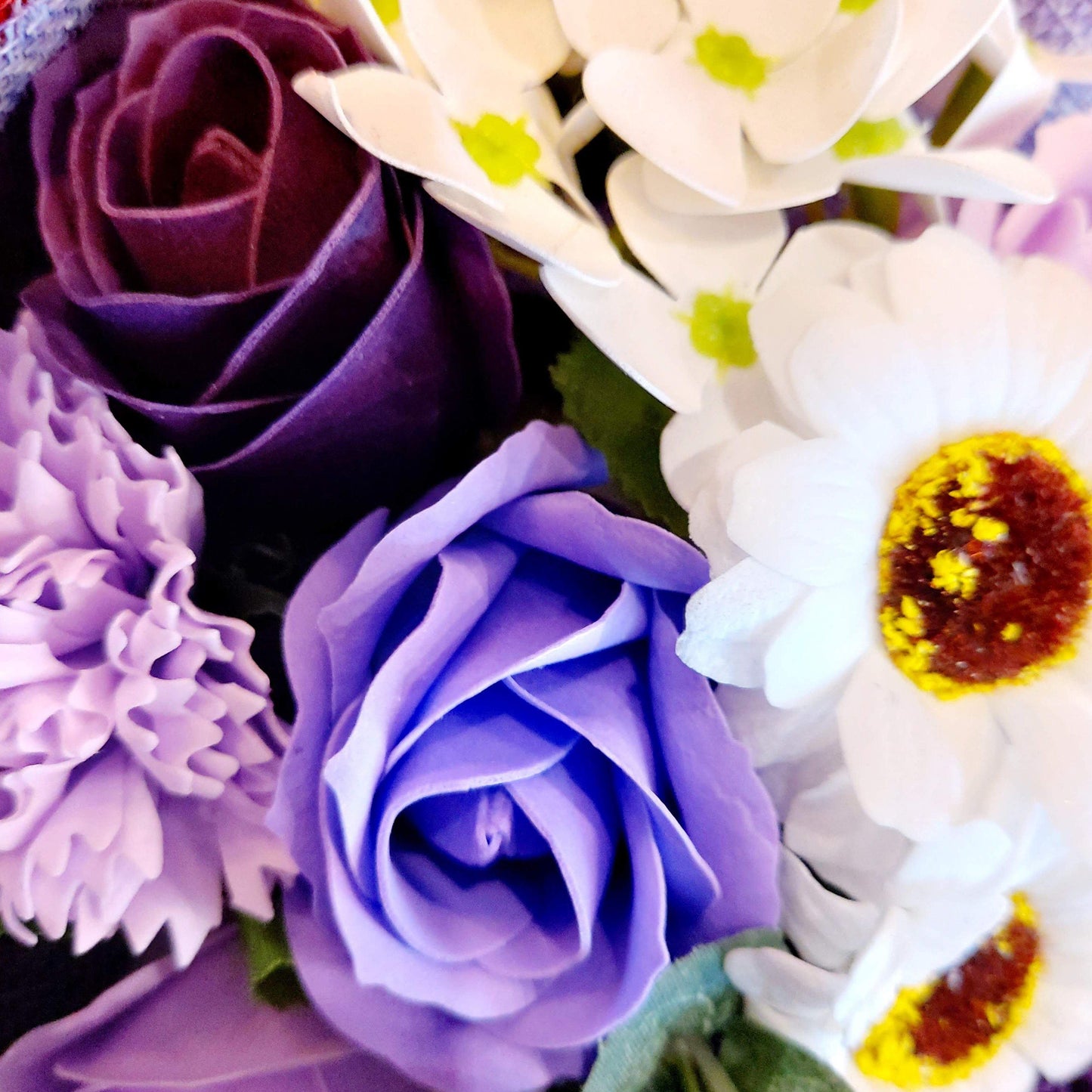 Purple Soap Flower Bouquet-Breda's Gift Shop