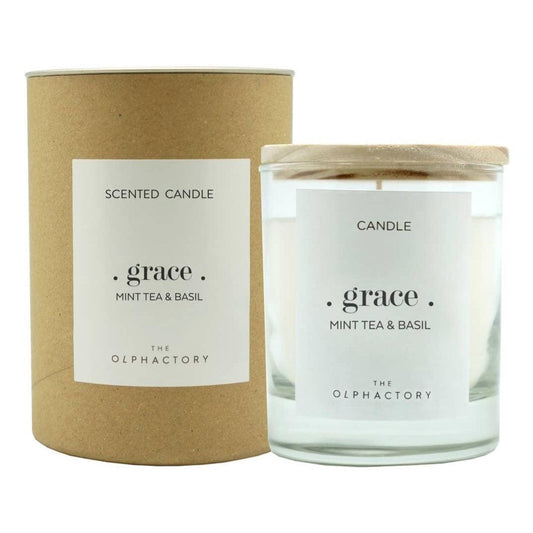 The Olphactory Candle: Mint Tea & Basil #Grace-Breda's Gift Shop