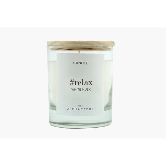 The Olphactory Candle: White Musk # Relax-Breda's Gift Shop